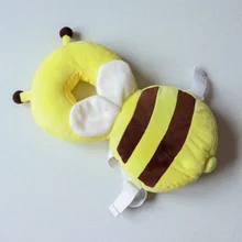 Almohada de reposacabezas para bebés, cojín de protección para recién nacido de algodón suave con dibujos animados, anticaída, cuidado seguro para niños pequeños