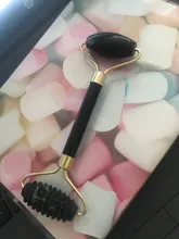 Rodillo de Jade de obsidiana, masajeador Gouache para cara, herramientas de cuidado para la piel Facial, corporal Natural, rodillos masajeadores de belleza