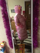 Parka Jacket Padded-Coat Character Women Hooded Spring Winter Cotton Thick White Black