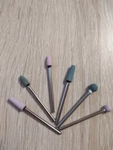 Broca de corindón para uñas, fresa eléctrica giratoria para manicura, cepillo de rebaba, juego de Gel para quitar, accesorios de herramientas de arte de uñas, 6 uds.