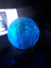 Galaxy Light Moon-Lamp Remote-Control Gift Change-Touch 3d-Printing 16-Color Kids as