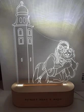 Night-Light Wooden-Base Christmas-Gift Photo-Customized Wedding DIY Holiday for USB 3D