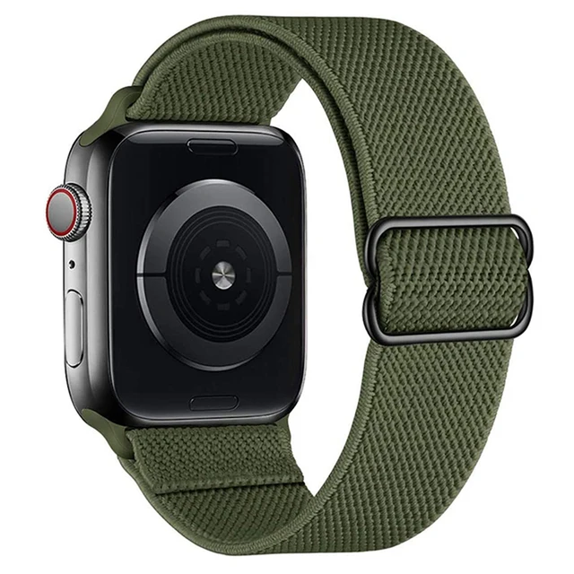 Scrunchie Strap For Apple watch band 44mm 40mm 38mm 42mm 41mm 44mm Nylon bracelet correa iWatch Serie 4 5 3 2 1 SE 6 7 45mm 41mm 16Army Green