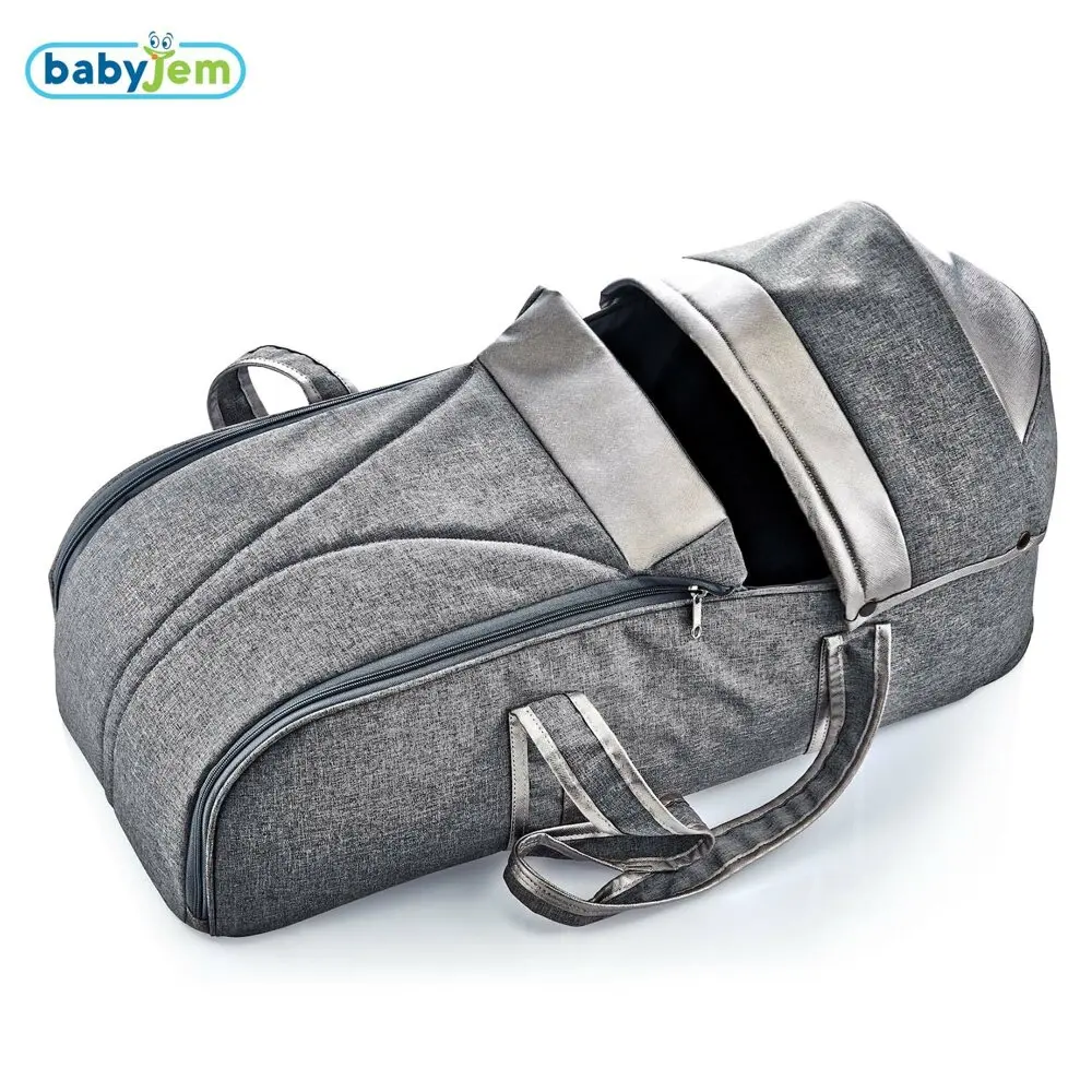 

Babyjem Baby Care Bag, Gray, Denim, Convenient, Pocket Waterproof Bag, Lightweight Design, easy to Clean
