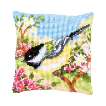 

Pn-0164300 set for embroidery pillow vervaco 'bird in the garden ''40x40 cm