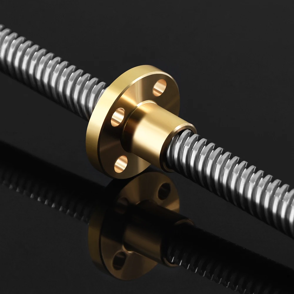 2 PCS 3D Printers Parts T8 Lead Screw 200mm 250mm 300mm 330mm 350mm lead screw 8mm Trapezoidal Screws Copper Nuts Leadscrew Part