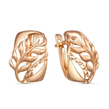

10-08668/1 mink gold 585 sterling silver earrings