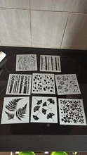 8 unids/set 13cm de hoja de árbol Gingko bricolaje capas plantilla para pintura libro de recortes colorear tarjeta decorativa en relieve para álbum plantilla