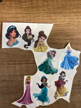 Disney-pegatina de princesa de dibujos animados para niños y niñas, juguete de personaje de acción aleatorio, decoración de la piel, regalo de cumpleaños y Navidad, 1 unidad