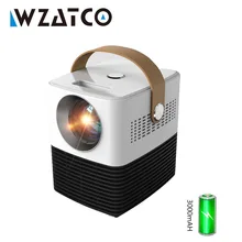 WZATCO-proyector de bolsillo V1 para cine en casa, miniproyector LED con vídeo USB, opción Android 6,0 con corrección Digital de Keystone