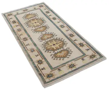 

87x164 Cm Beige Handmade Anatolian Rug-3x5 Ft