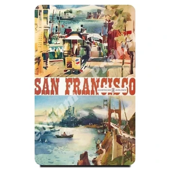 

San Francisco souvenir magnet vintage tourist poster