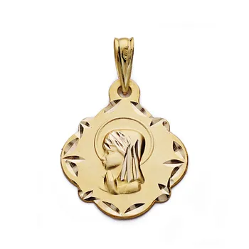 

Medal 9k gold Virgin Nina 16mm. [AA0692GR] -Customizable-RECORDING INCLUDED IN THE PRICE