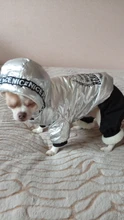 Jumpsuit Pet-Costumes Cotton-Padded Silver-Color Dogs Waterproof Winter Fashion for Hoodie