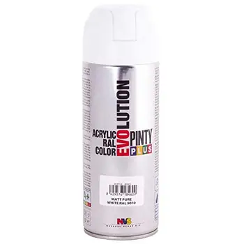 

PINTYPLUS EVOLUTION 600 acrylic Spray paint 520cc Matt Pure White, matte White Ral 9010, standard