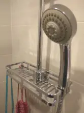 Shower Shelf Rack Lifting-Storage-Tray Bathroom-Accessories Plastic-Holder Rectangle
