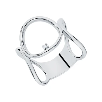 

Silver ring with cubic zirconia sunlight sample 925