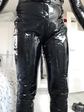 Adogirl-pantalones de piel sintética con cremallera para mujer, medias elásticas de media cintura, color negro, otoño e invierno, 2020