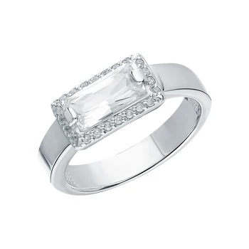 

Silver ring with cubic zirconia sunlight sample 925