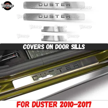 

Guard covers on door sills for Renault / Dacia Duster 2010-2017 Stainless steel accessories interior molding car