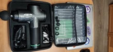 Pistola de masaje de alta frecuencia para relajación muscular, masajeador eléctrico con bolsa portátil, pistola de terapia para fitness