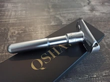 QSHAVE-Afeitadora de seguridad ajustable con doble filo para hombre, rasuradora con 5 cuchillas para afeitar clásica, limas de suaves a agresivas, 1-6 niveles