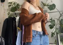 KANCOOL-Sudadera de lana con cremallera para mujer, ropa para Parte Superior Femenina, de gran tamaño, con bolsillos, estilo Vintage de los 90, de manga larga, de talla grande, Y2K