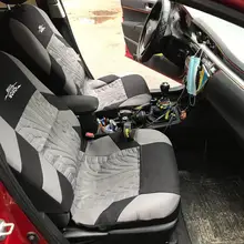 Car-Seat-Covers-Set AUTOYOUTH Tire-Track-Detail Universal Brand Fit with Styling Embroidery