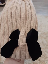 Hat Cap Bonnet Baby Beanie Knitted Winter Child Enfant Autumn Warm Solid Big-Bows Muts