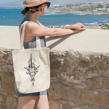 

Angemiel Bag Guitar Rose Russian Roulette Bull Shopping Beach Tote Bag