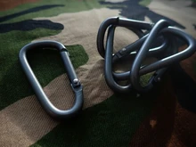 5 unids/lote D-Tipo de aleación de aluminio mosquetón hebilla equipo de Camping mochila hebilla botella de agua colgando hebilla de gancho Keychai