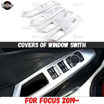 

Covers of window swith case for Ford Focus 2019- ABS plastic molding 1 set / 4 pcs decoration car interior