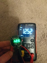 Voltímetro Digital para motocicleta, voltímetro Digital con pantalla LED, resistente al agua, Mini DC5V-48V redondo