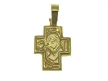 

Yellow gold cross for square communion with the Holy Caliz