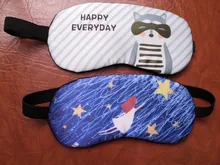 Mascarilla para dormir, parche ocular de algodón creativa y encantadora caricatura, para viajes, relajación, ayuda para dormir, 1 unidad