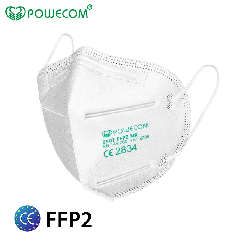 Маски POWECOM FFP2 для взрослых маски лица 9501 пылезащитные нетканые дышащие мужчин и