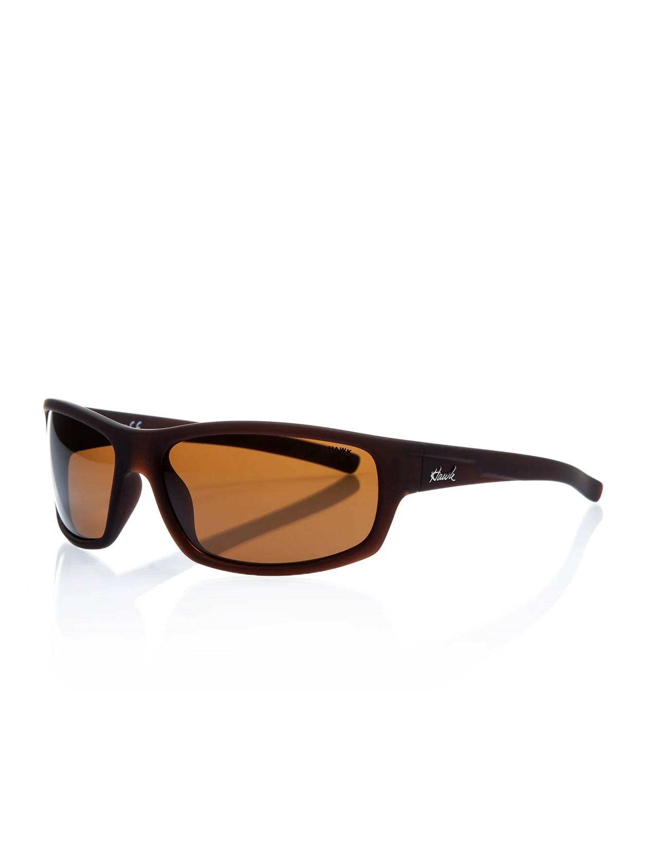 

Men's sunglasses hw 1339 02 bone Brown organic rectangle rectangular 63-16-128 hawk