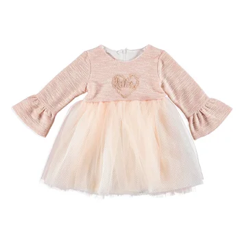 

ebebek Mymio Baby Girl Combed Lined Heart Embroidered Dress