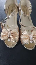 Nueva princesa zapatos de los niños zapatos para niñas de cuero de la Pu Bowknot Sandalias de tacón alto de las niñas, los niños sandalias de zapatos de vestir de tamaño 26-36