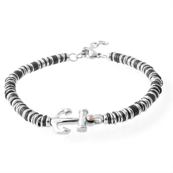

2020 Fashion Stainless Steel Sailor Anchor Chain Bracelets for Mens Jewelry with Lobster Clasp Rose Gold Nail Screw
