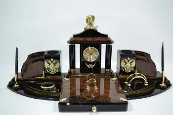 

Table set of obsidian "Tsar-bird" Lux, 10 items