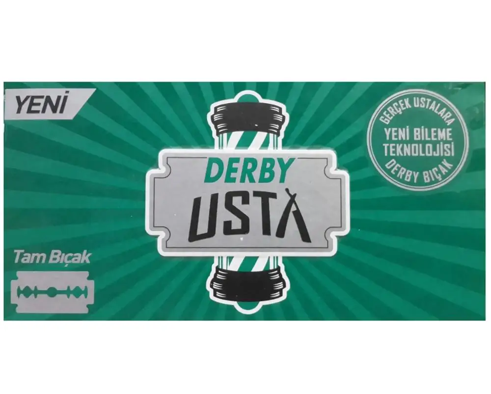 100 X DERBY USTA двойное лезвие для Традиционный бритвенного станка экстравагантные