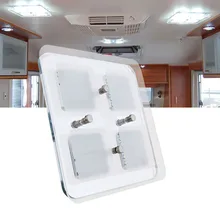 600 люмен светодиодный светильник 12/24V DC холодный белый светодиодный Кристалл крыши Потолочный светильник Caravan/RV/дом на колесах/морской