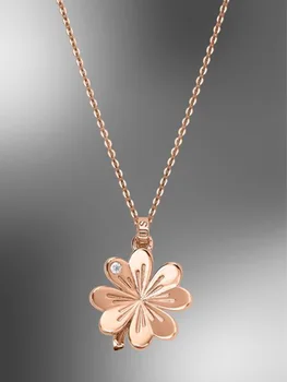 

Necklace LOTUS LP1994-1/2 925 sterling silver gold plated pink