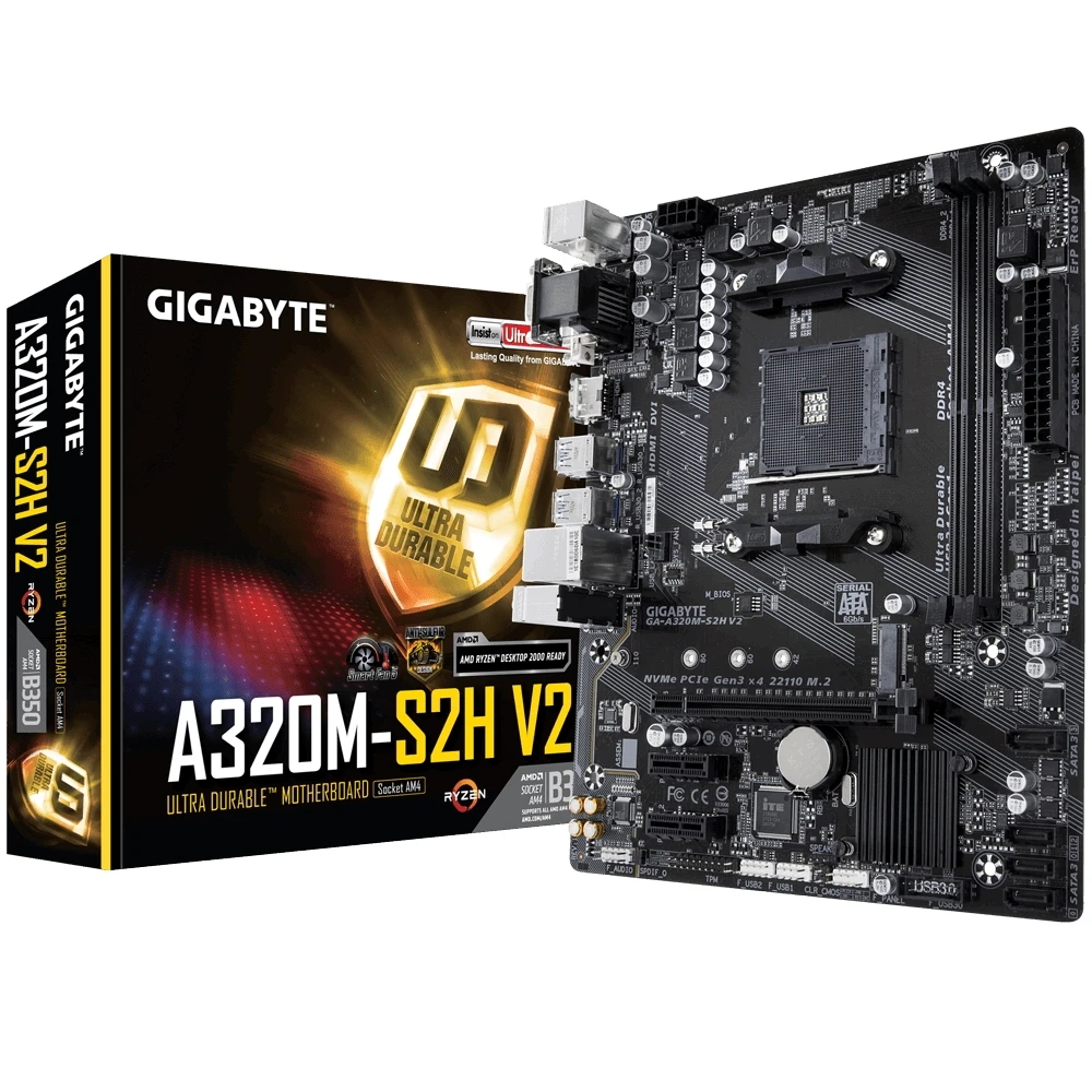 Материнская плата Gigabyte GA-A320M-S2H V2 | Компьютеры и офис