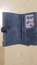 Bolso largo doble pliegue de famosa marca para mujer, billetera de cuero de nobuk con cordón, cremallera, billetera de gamuza, bolso de mano femenino