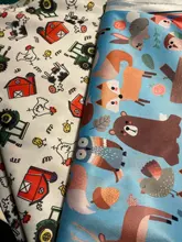 1-4M impreso de tela para bebé pañal de tela reutilizable bolsa libre de BPA tela impermeable PUL bebé Nack bolsa