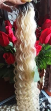 Anjo Plus RYLAI-extensiones de pelo rizado mechones, pelo sintético, 300g, para cabeza completa, 26-30 pulgadas, negro, marrón, degradado
