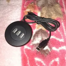 3 Ports USB 2.0 Hub 5cm Grommet Hole In-Desk Mounting USB 2.0 Hub For Laptop PC Computer