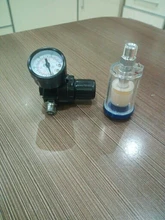 HVLP-Regulador de presión de aire en aerosol y miniseparador de filtro de aire en línea de 1/4 , ajuste del regulador de presión de aire, PISTOLA DE PULVERIZACIÓN